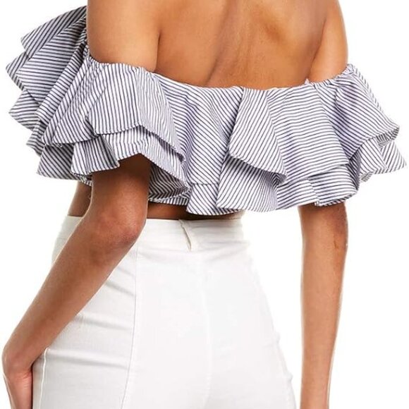 Off The Shoulder Ruffle Top - Picture 2 of 3